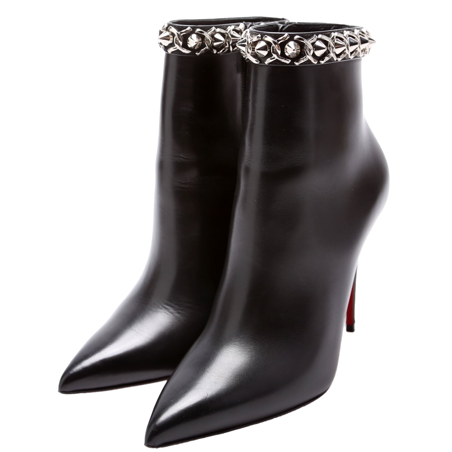 Booty Chain 100MM Ankle Boots Size 36.5 Black