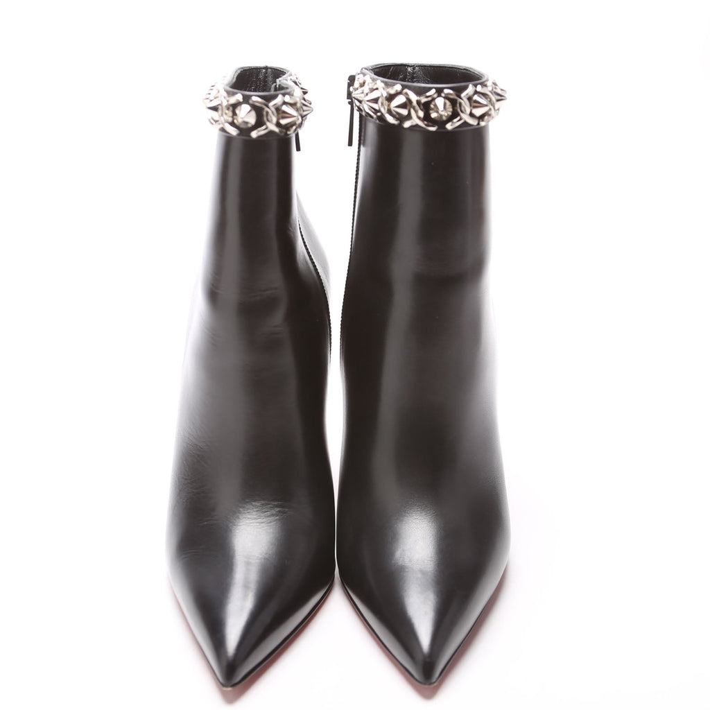 Booty Chain 100MM Ankle Boots Size 36.5 Black