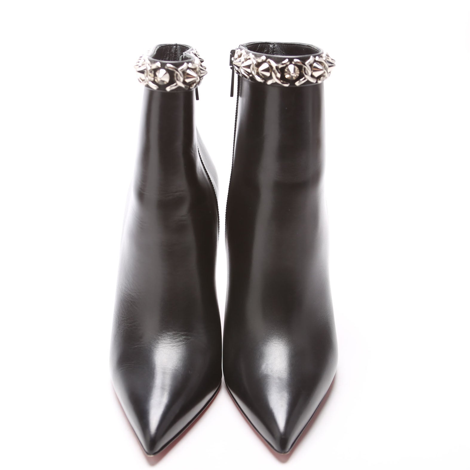 Booty Chain 100MM Ankle Boots Size 36.5 Black