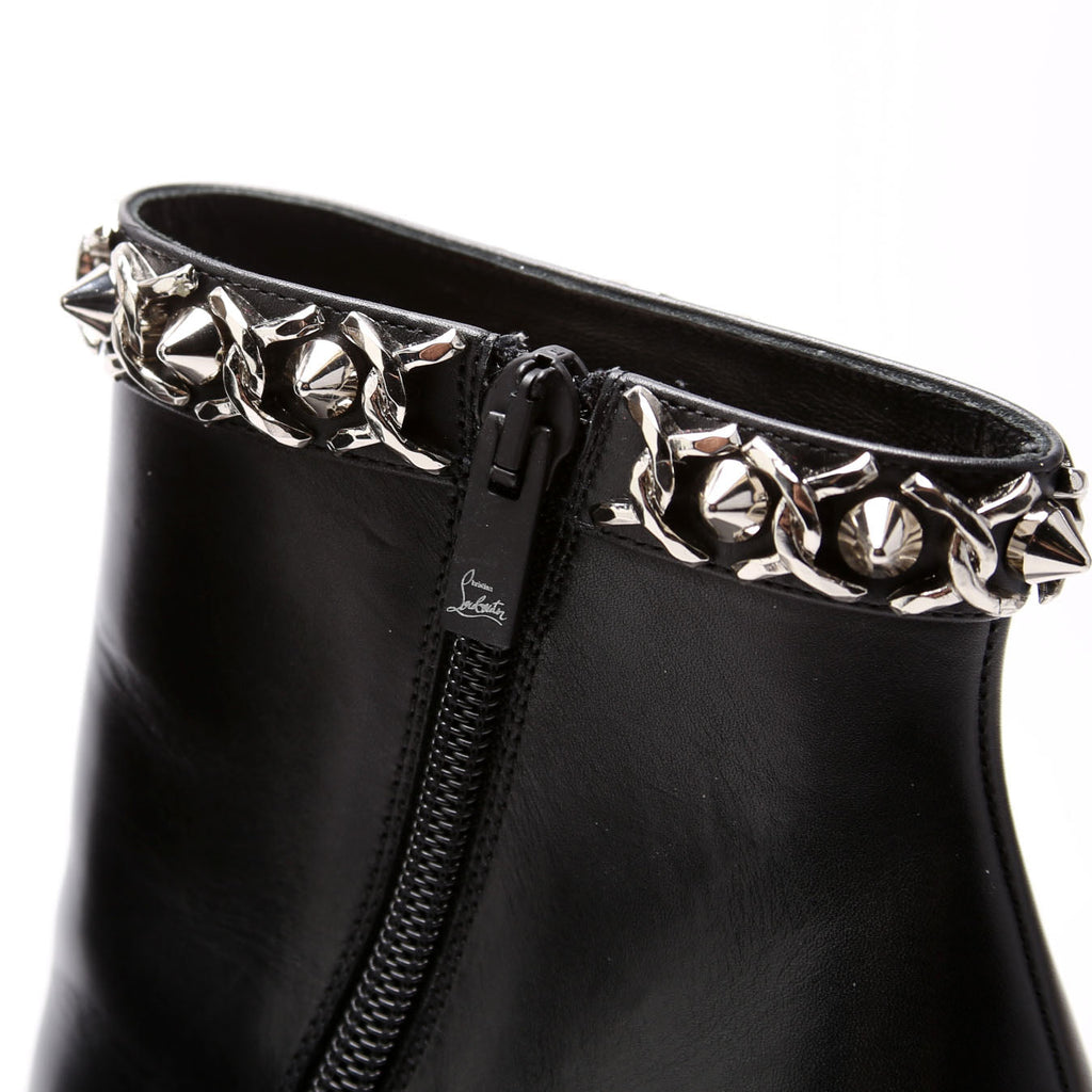 Booty Chain 100MM Ankle Boots Size 36.5 Black