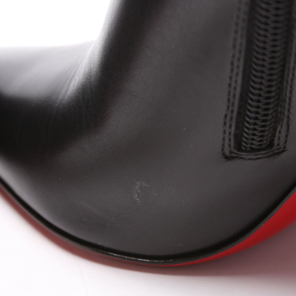 Booty Chain 100MM Ankle Boots Size 36.5 Black