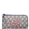 575364 GG Supreme Kingsnake L-Zip Wallet Black