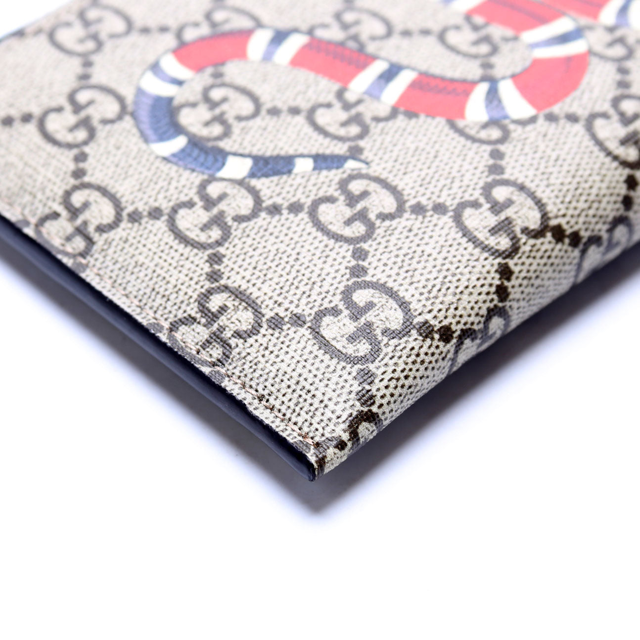 575364 GG Supreme Kingsnake L-Zip Wallet Black