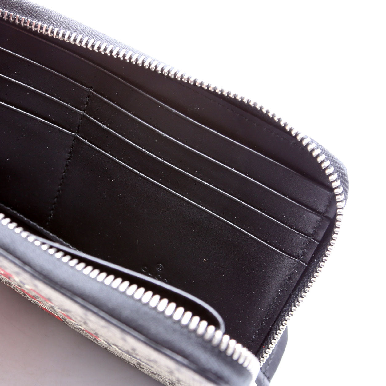 575364 GG Supreme Kingsnake L-Zip Wallet Black