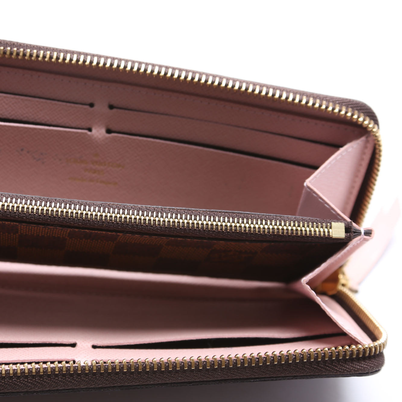 Clemence Wallet Damier Ebene Pink