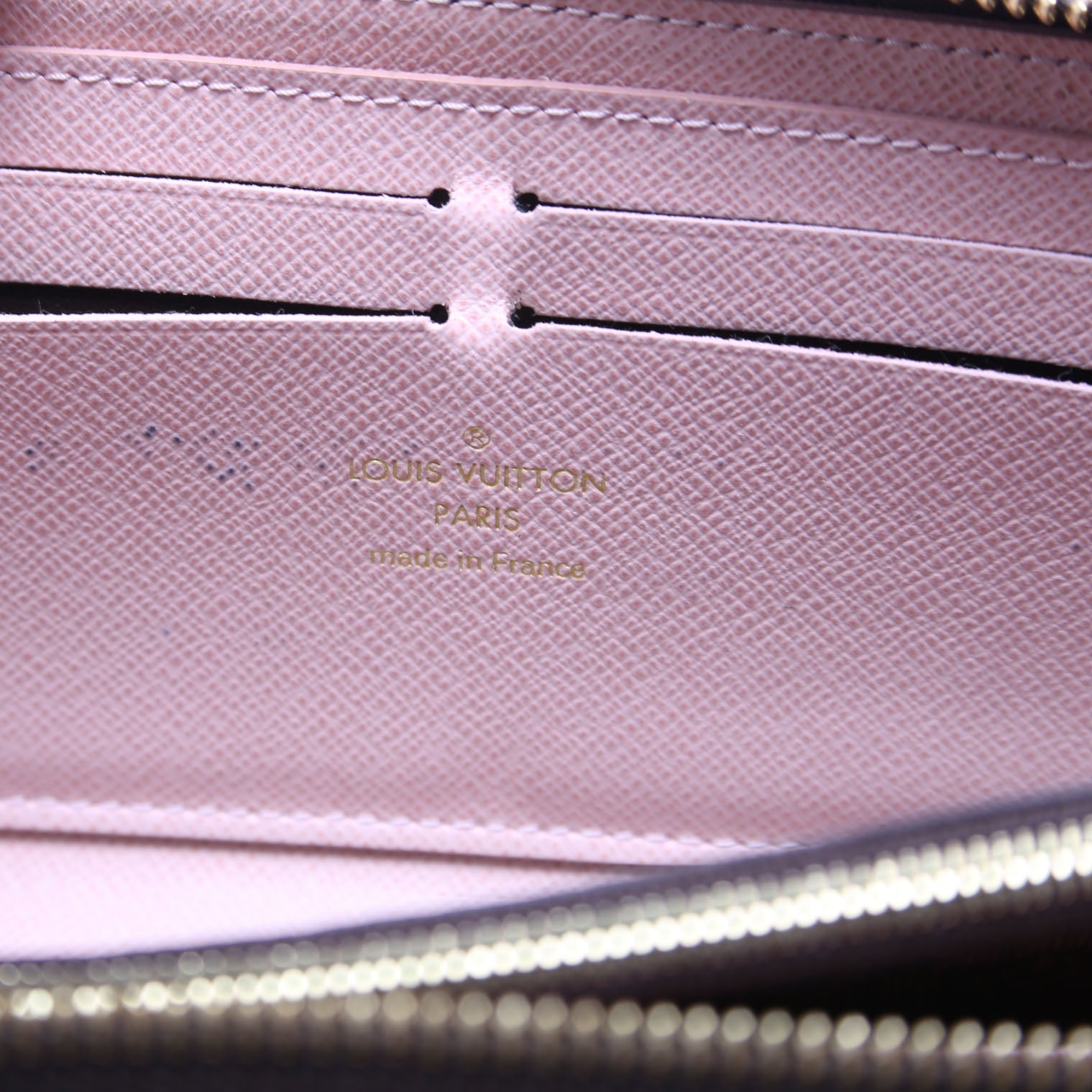 Clemence Wallet Damier Ebene Pink