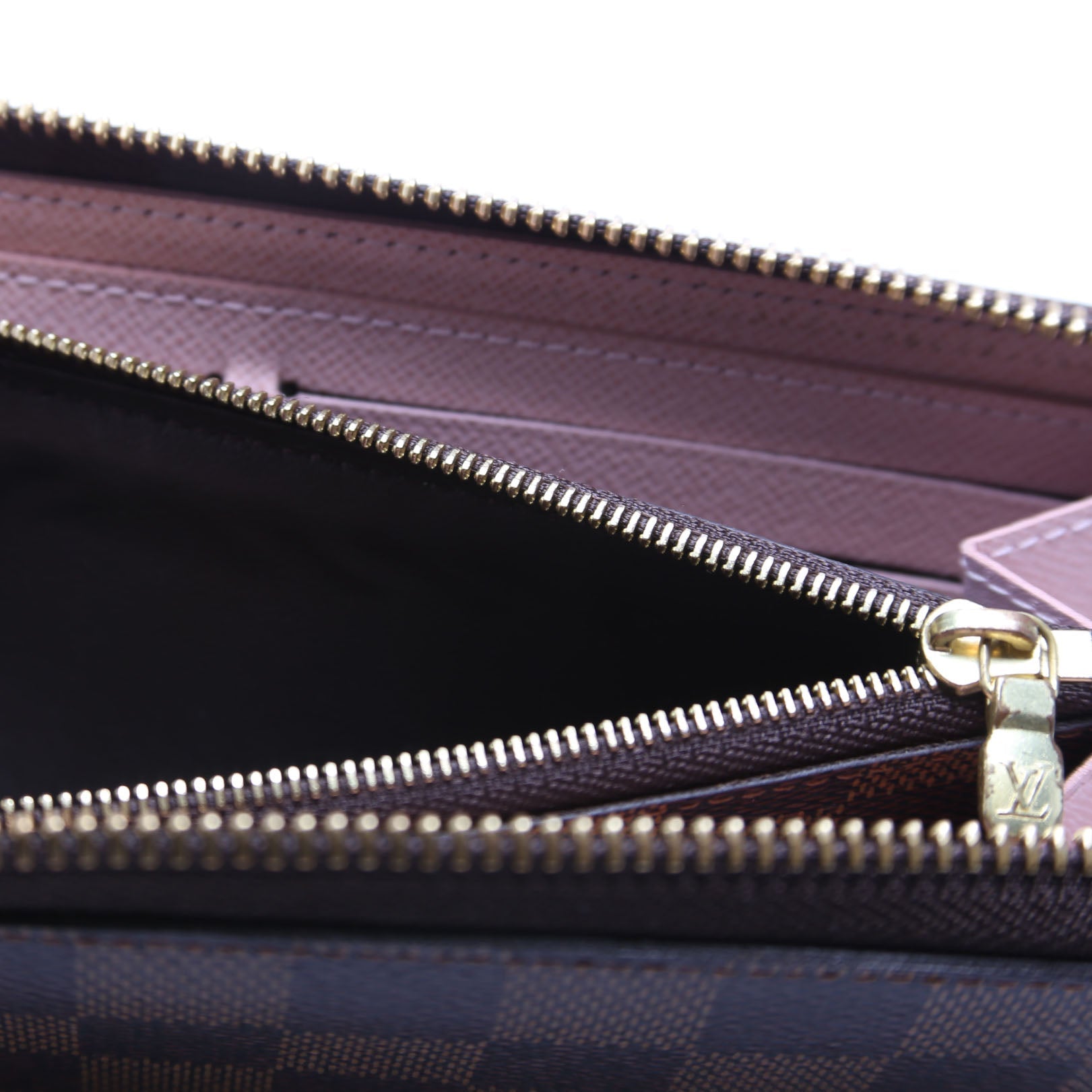 Clemence Wallet Damier Ebene Pink