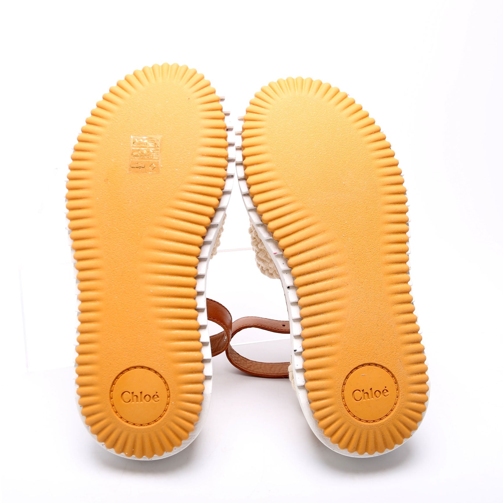 Luccia Crochet Platform Sandals Size 36 Cream