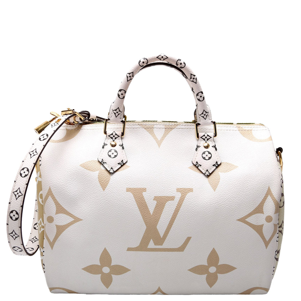 Speedy 30 Bandouliere Giant Monogram Green