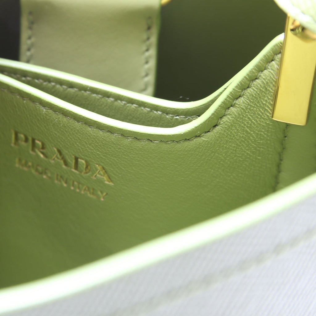 1BA217 Saffiano Cuir Small Panier Bag Green