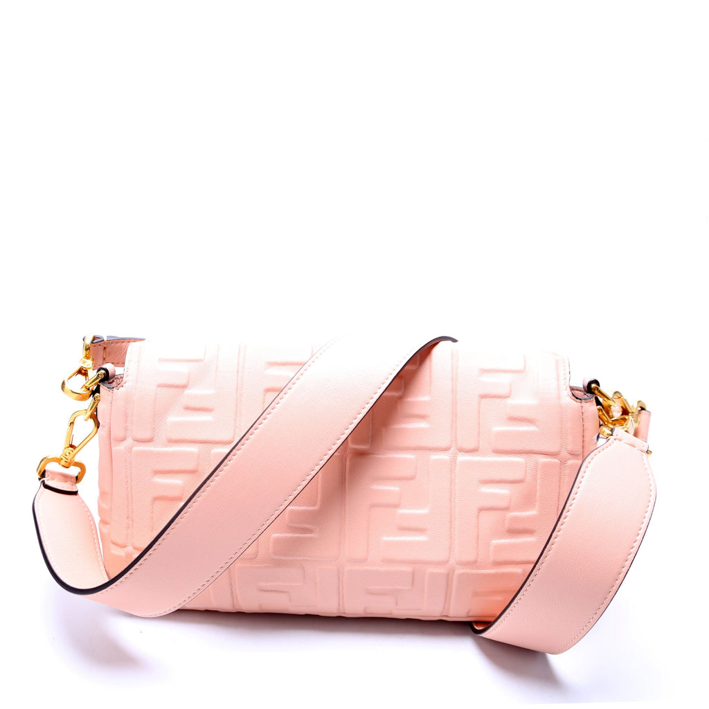 Fendi Baguette FF Embossed Nappa Pink