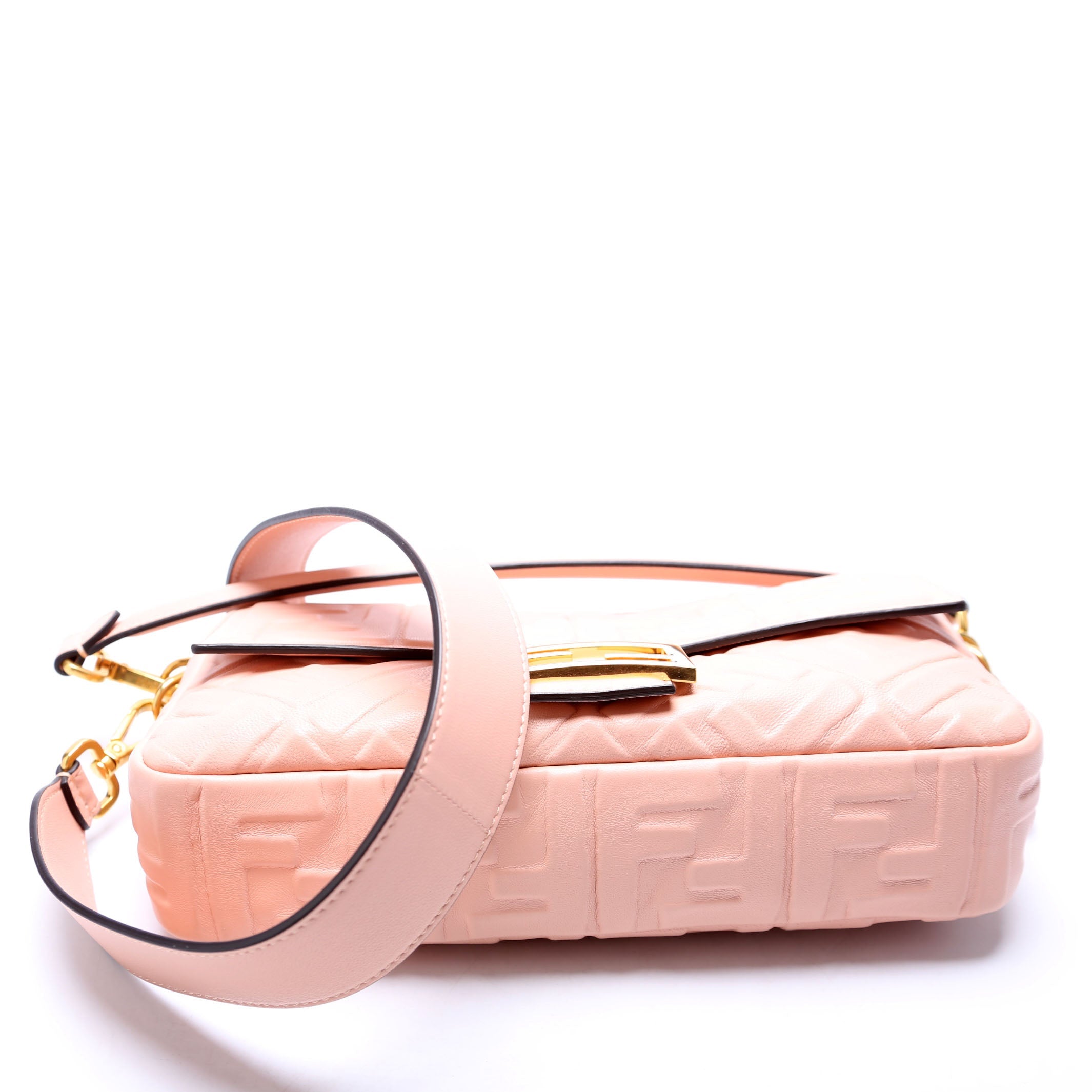 Fendi Baguette FF Embossed Nappa Pink
