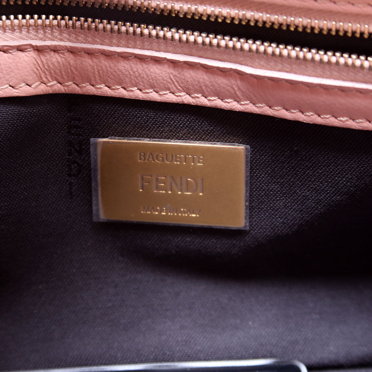 Fendi Baguette FF Embossed Nappa Pink