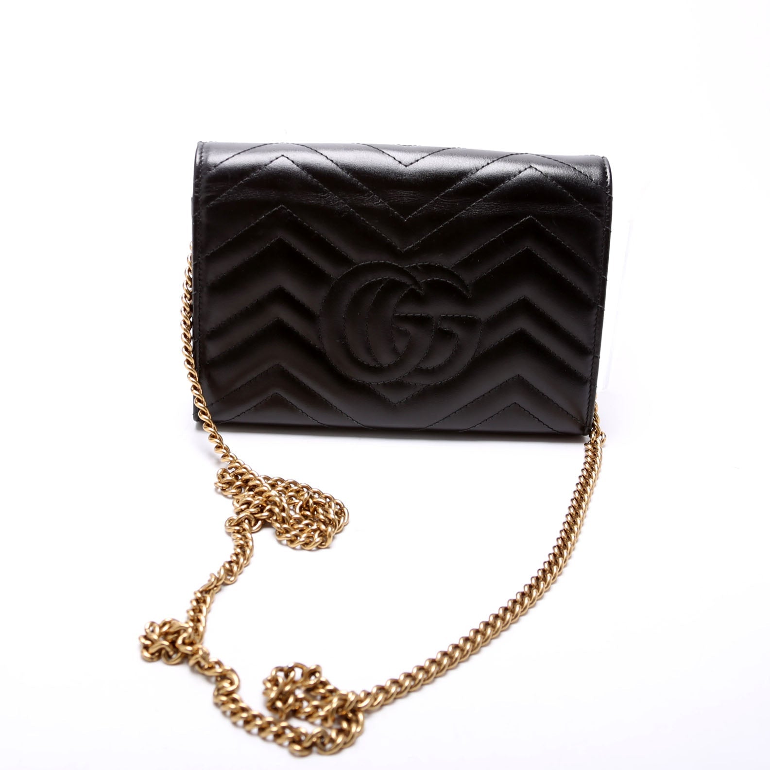 474575 Marmont Chain Wallet Black