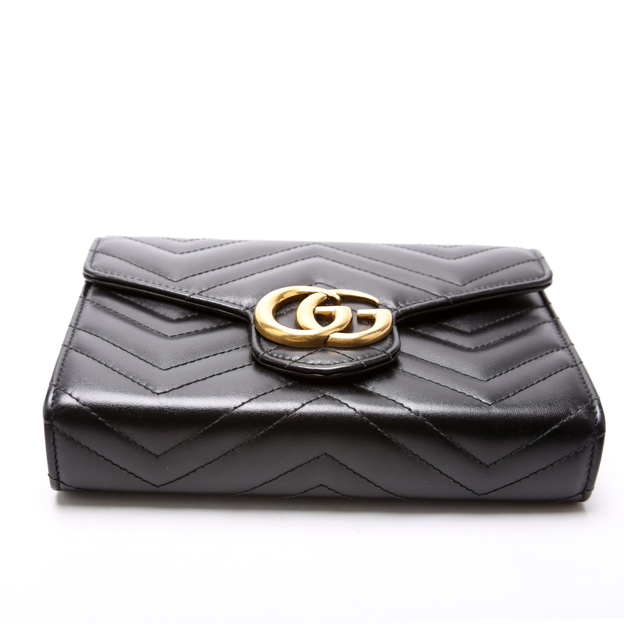 474575 Marmont Chain Wallet Black