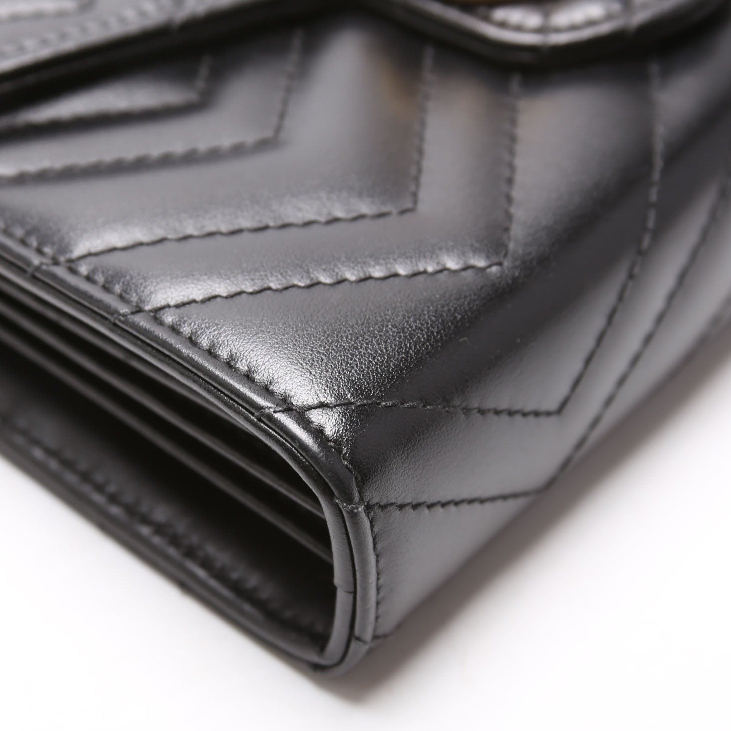 474575 Marmont Chain Wallet Black