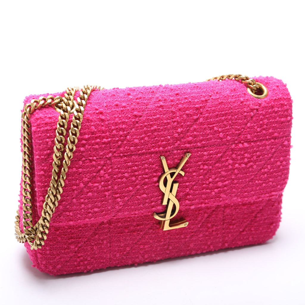 6348202 Jamie Quilted Tweed Medium Chain Bag Pink
