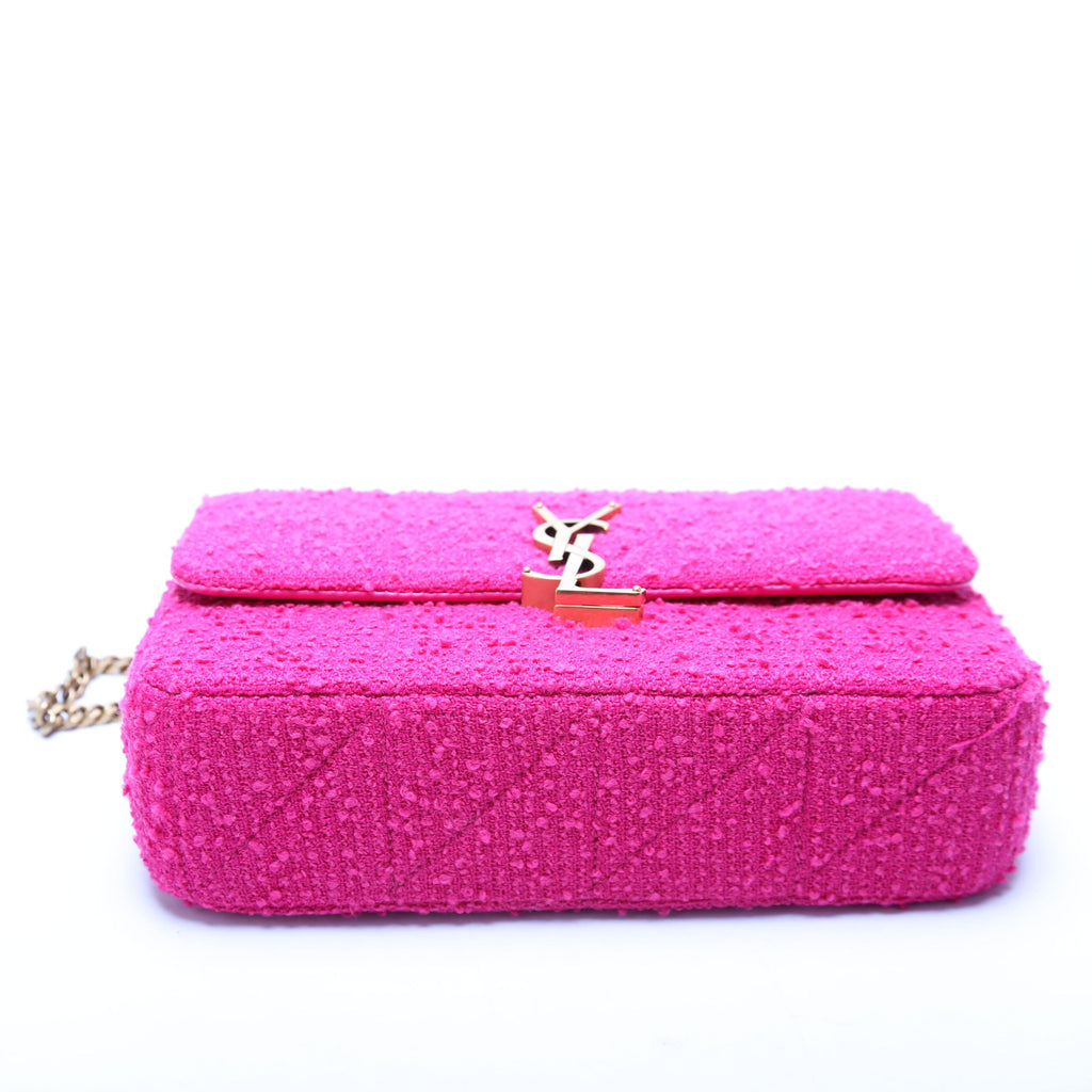 6348202 Jamie Quilted Tweed Medium Chain Bag Pink