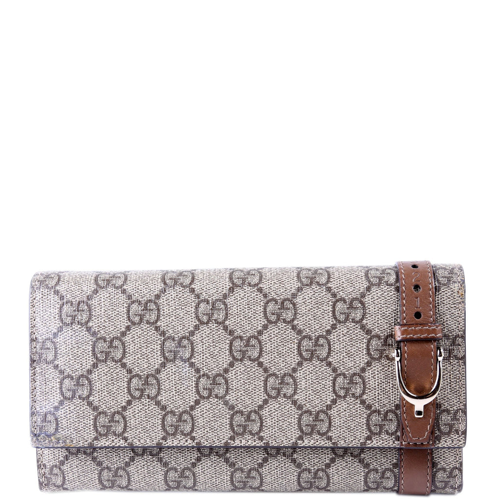 309760 GG Supreme Nice Continental Wallet Brown
