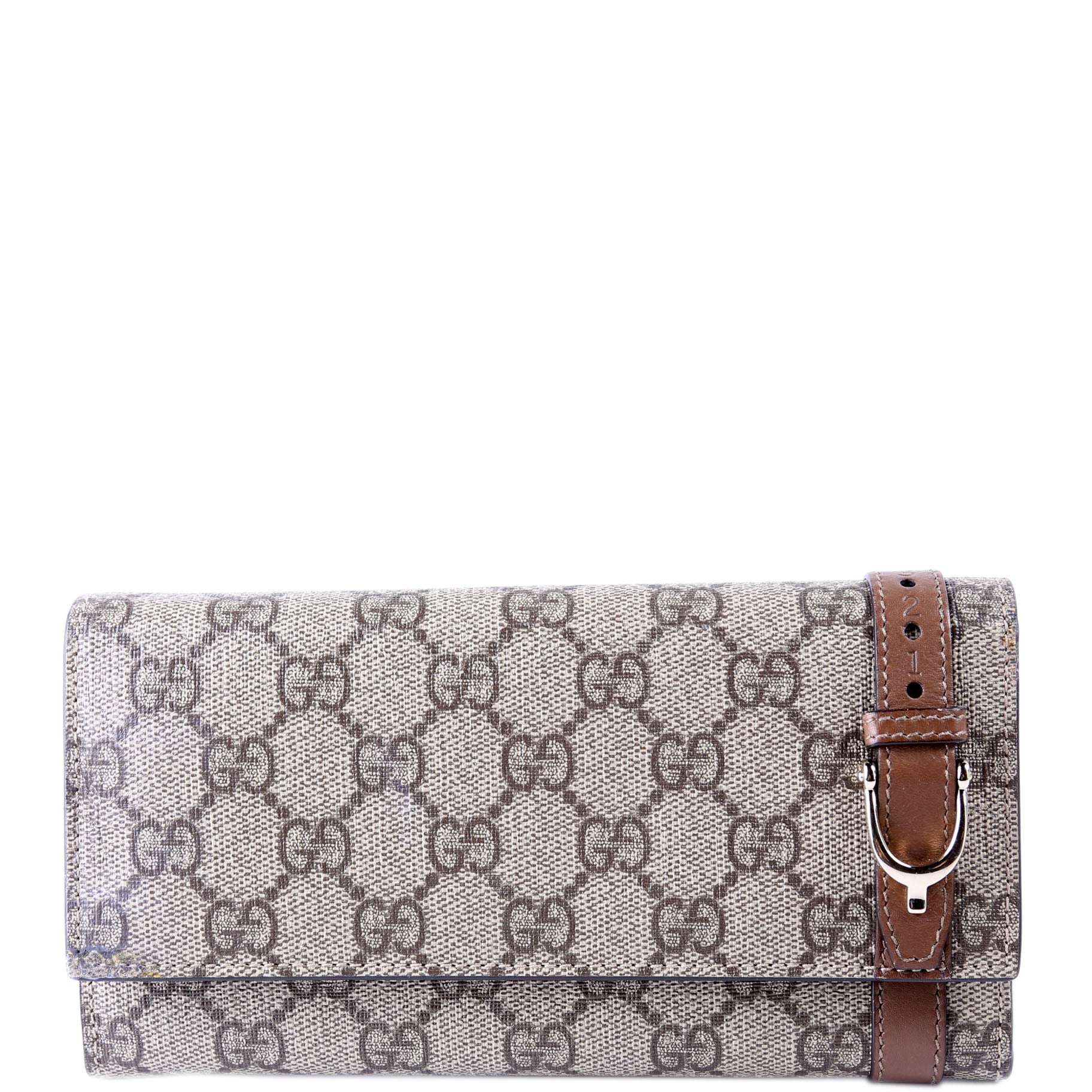 309760 GG Supreme Nice Continental Wallet Brown