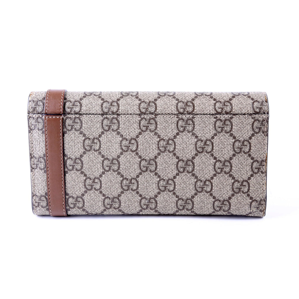 309760 GG Supreme Nice Continental Wallet Brown