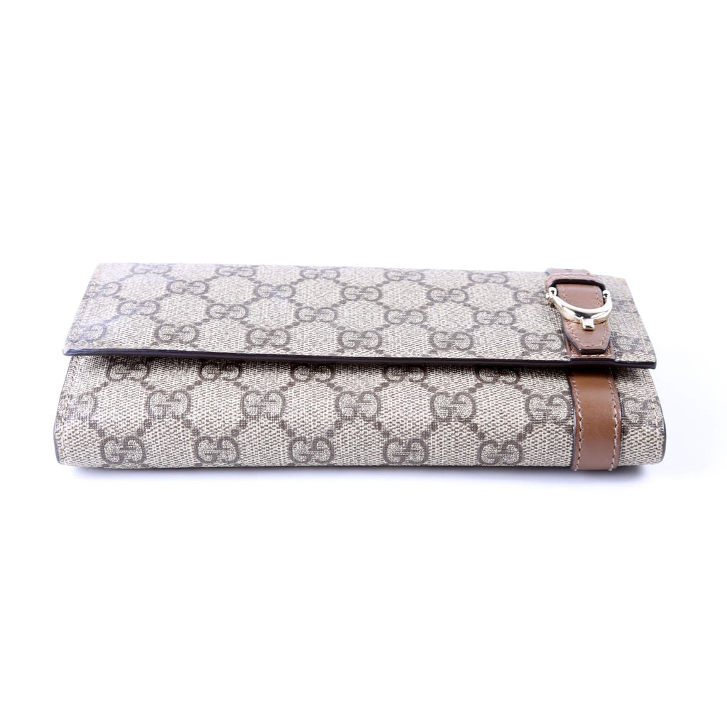 309760 GG Supreme Nice Continental Wallet Brown