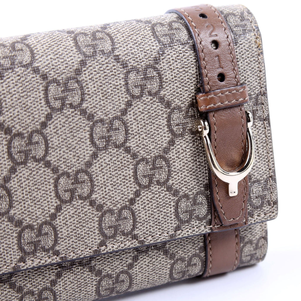 309760 GG Supreme Nice Continental Wallet Brown