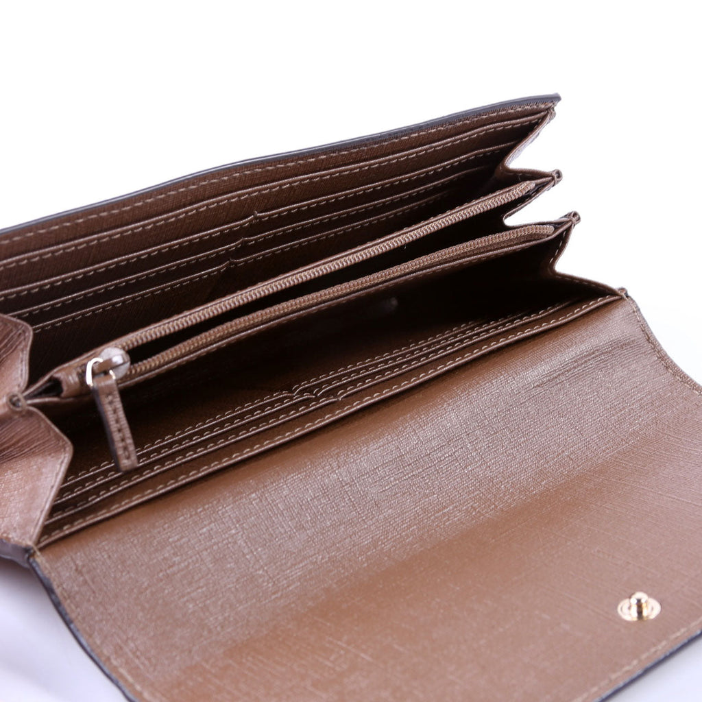 309760 GG Supreme Nice Continental Wallet Brown
