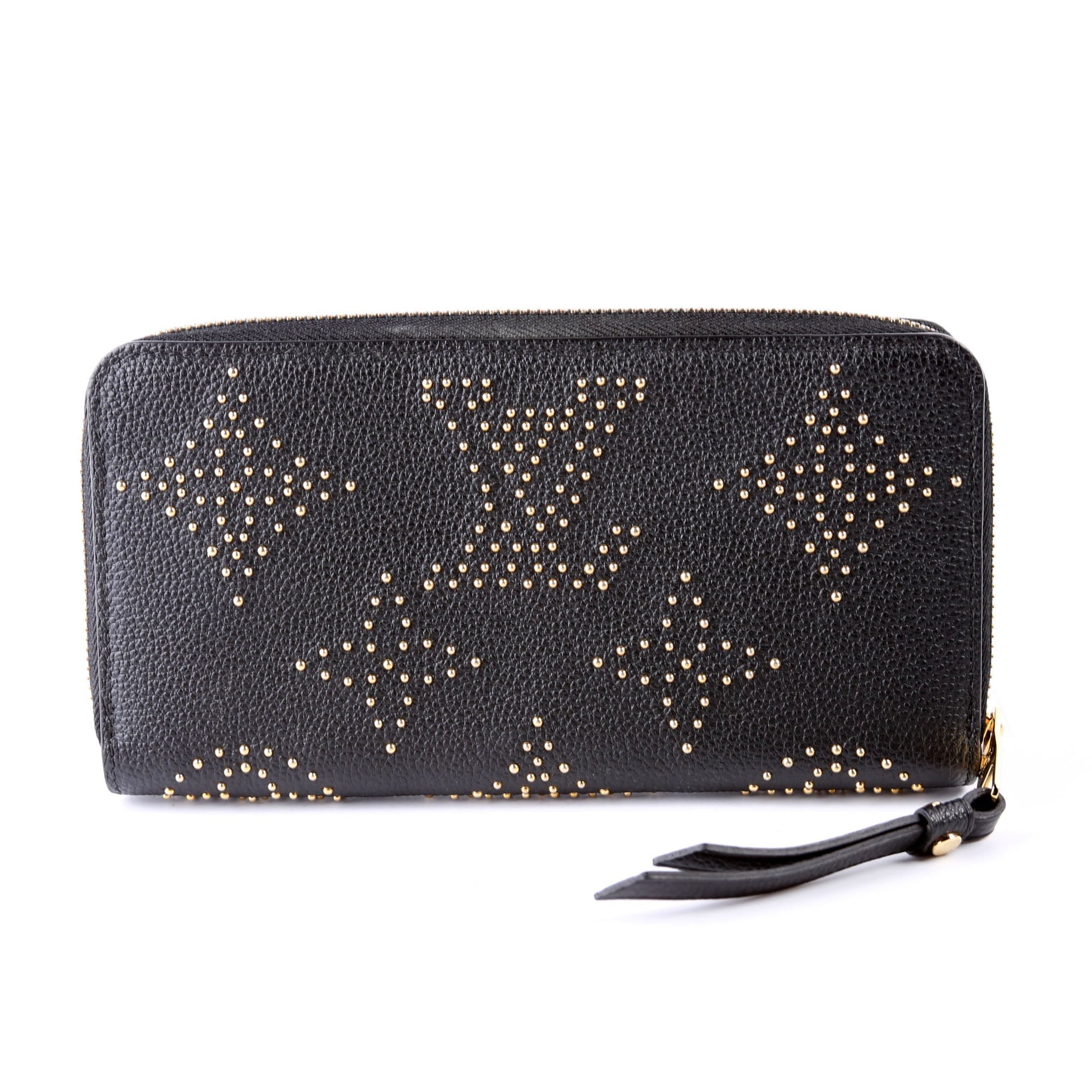 Zippy Wallet Studded Empreinte Black