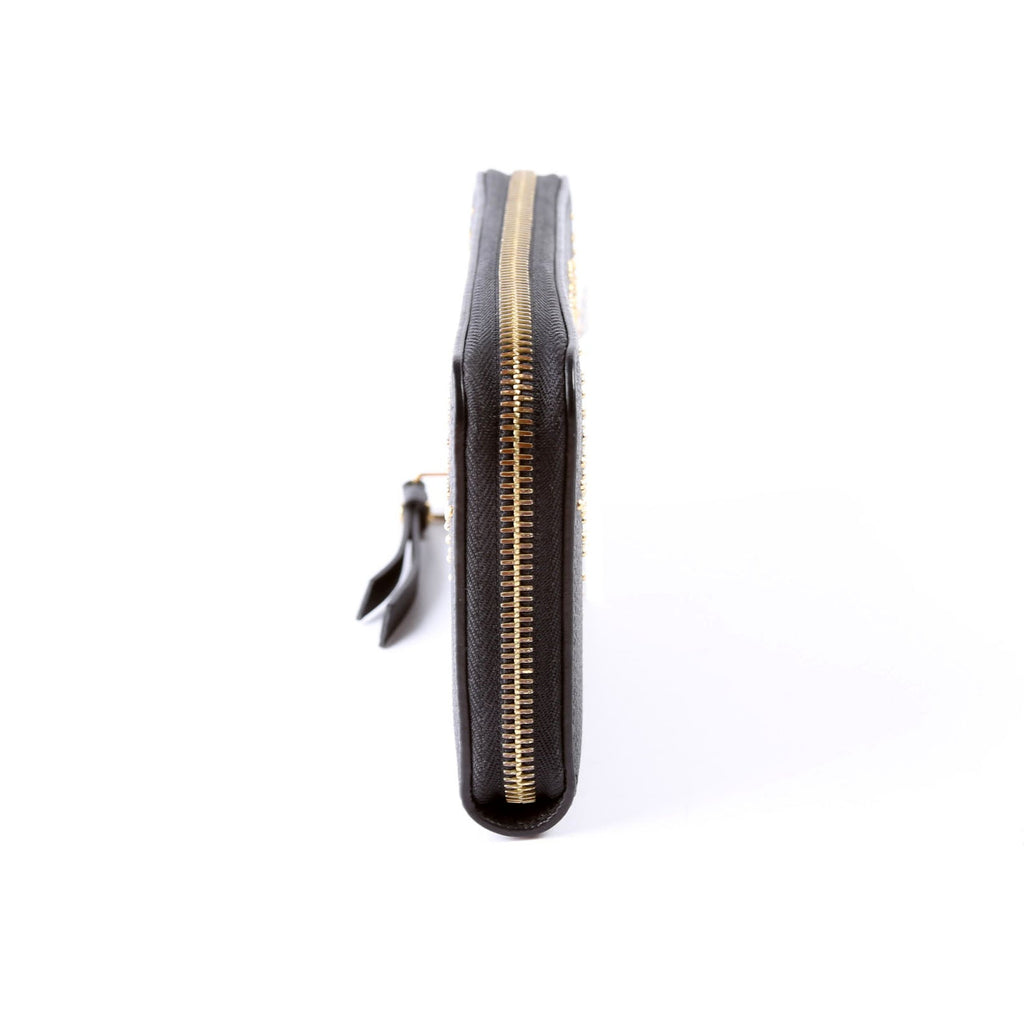 Zippy Wallet Studded Empreinte Black