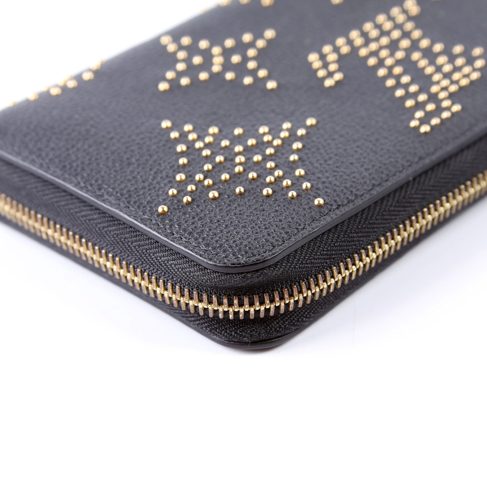 Zippy Wallet Studded Empreinte Black