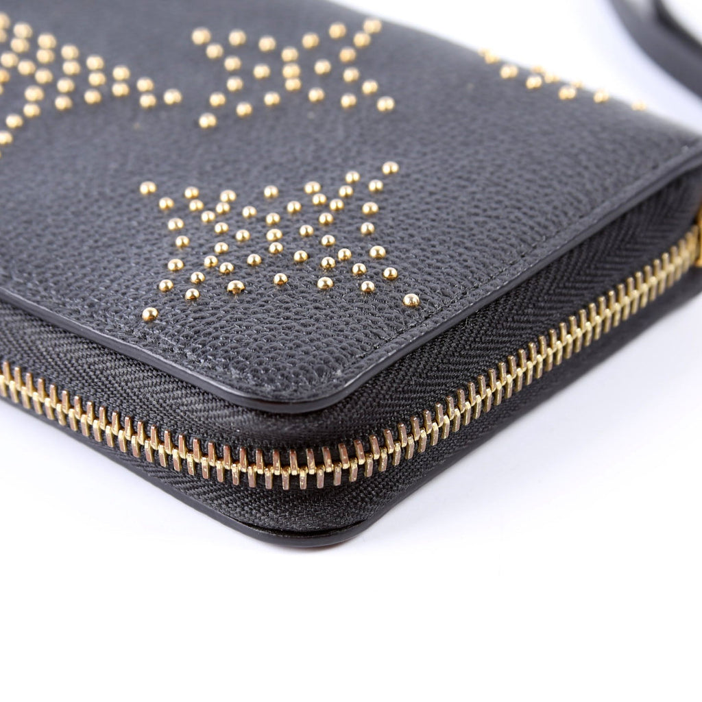 Zippy Wallet Studded Empreinte Black