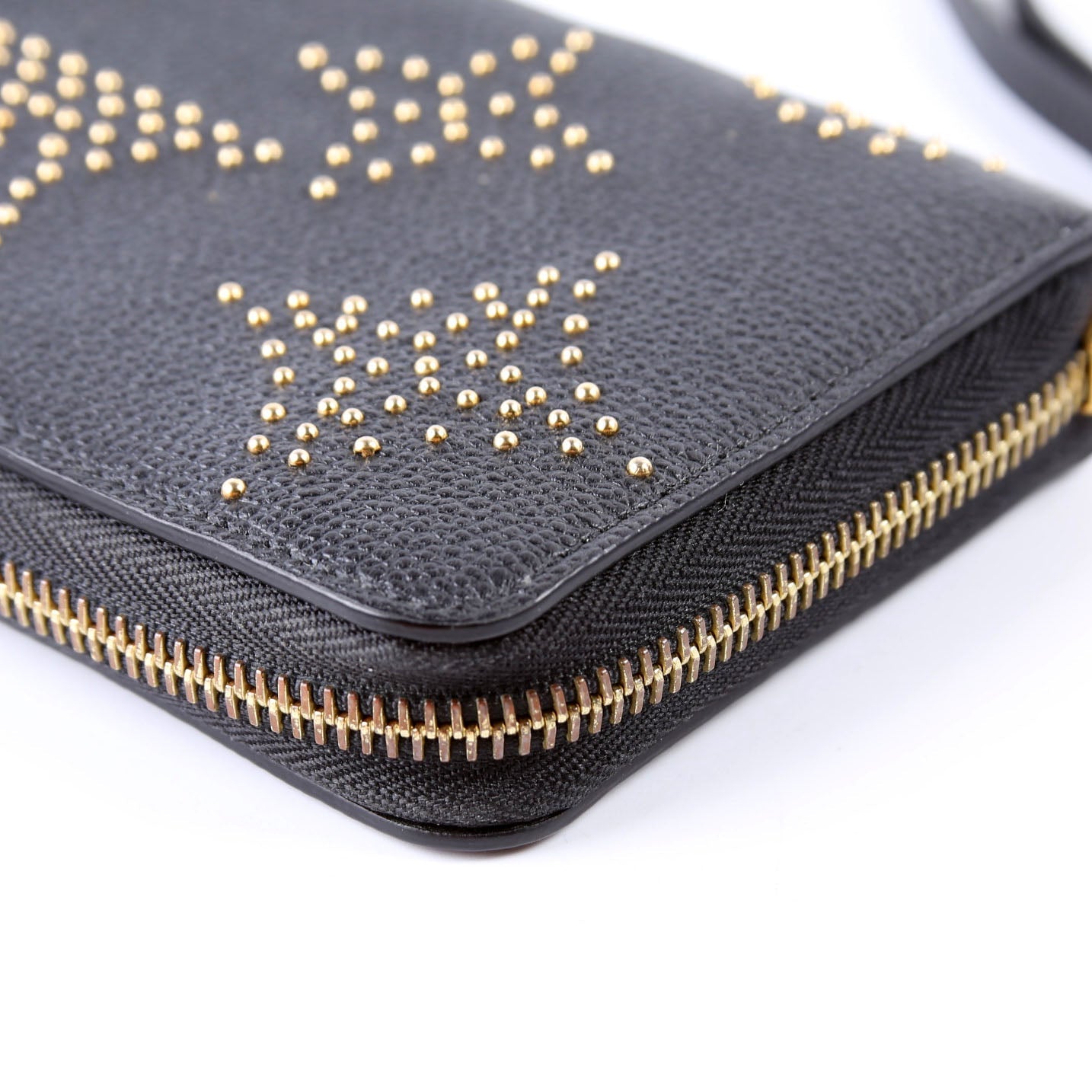 Zippy Wallet Studded Empreinte Black