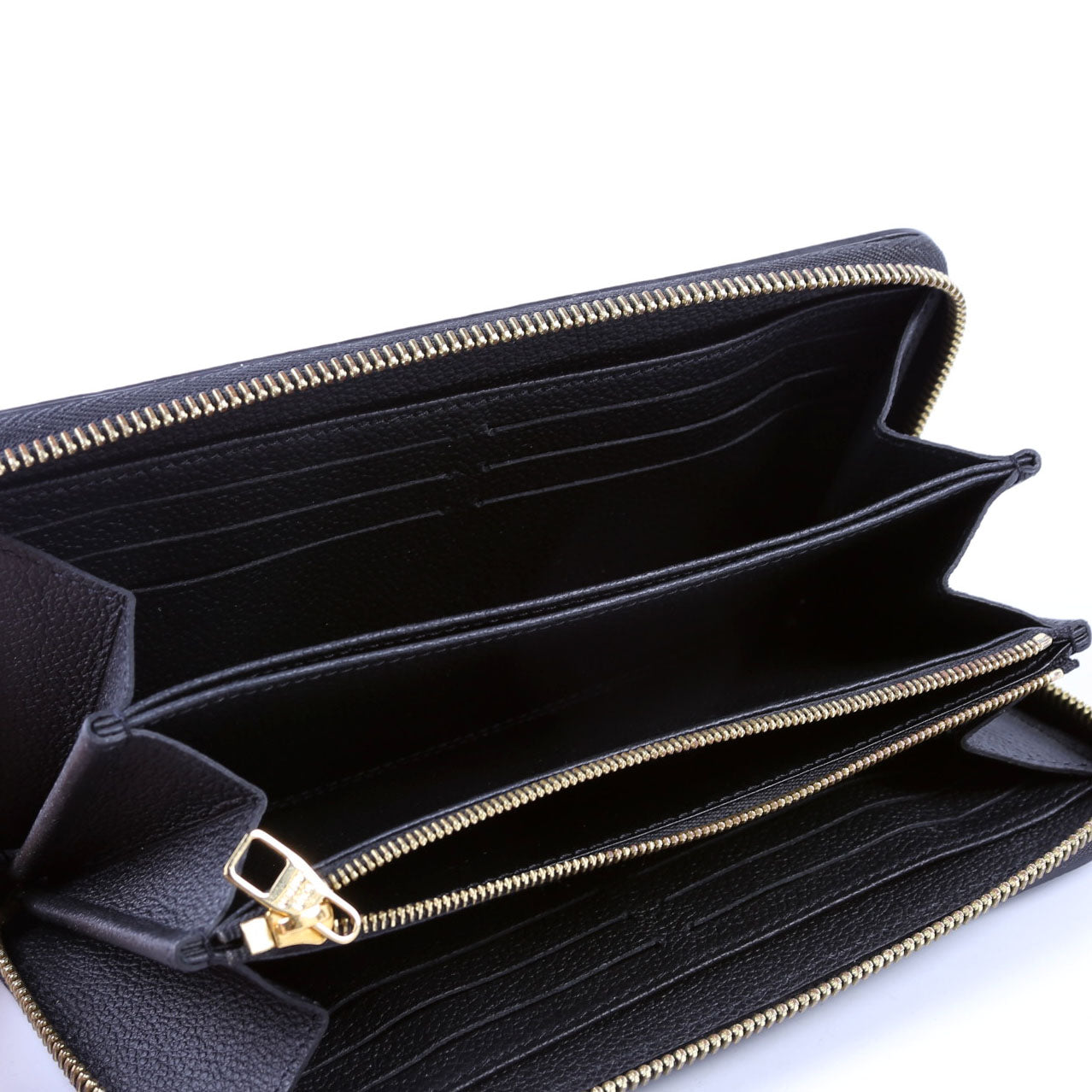 Zippy Wallet Studded Empreinte Black