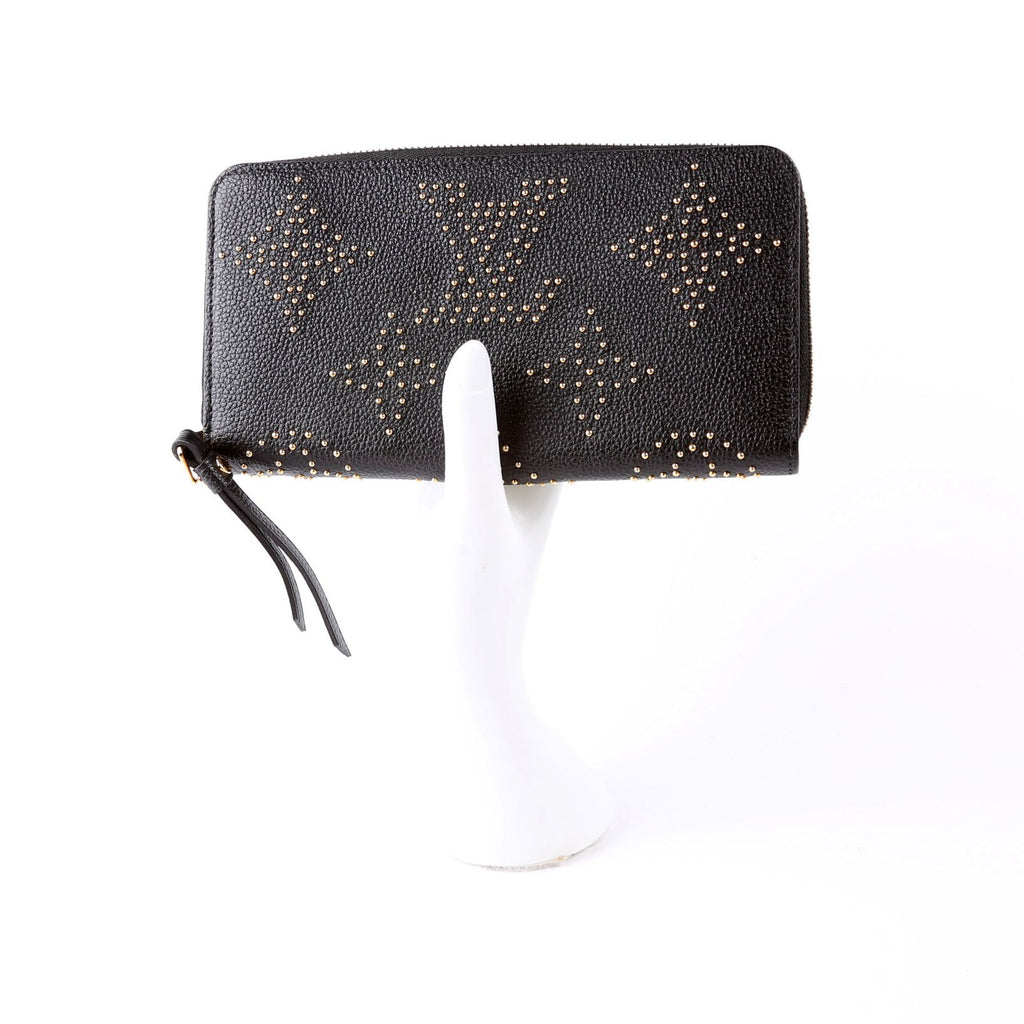 Zippy Wallet Studded Empreinte Black