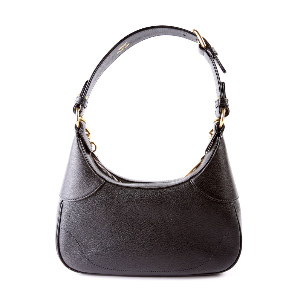 731817 Aphrodite Leather Small Shoulder Bag Black