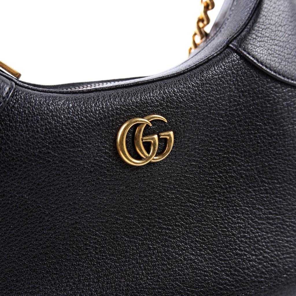 731817 Aphrodite Leather Small Shoulder Bag Black