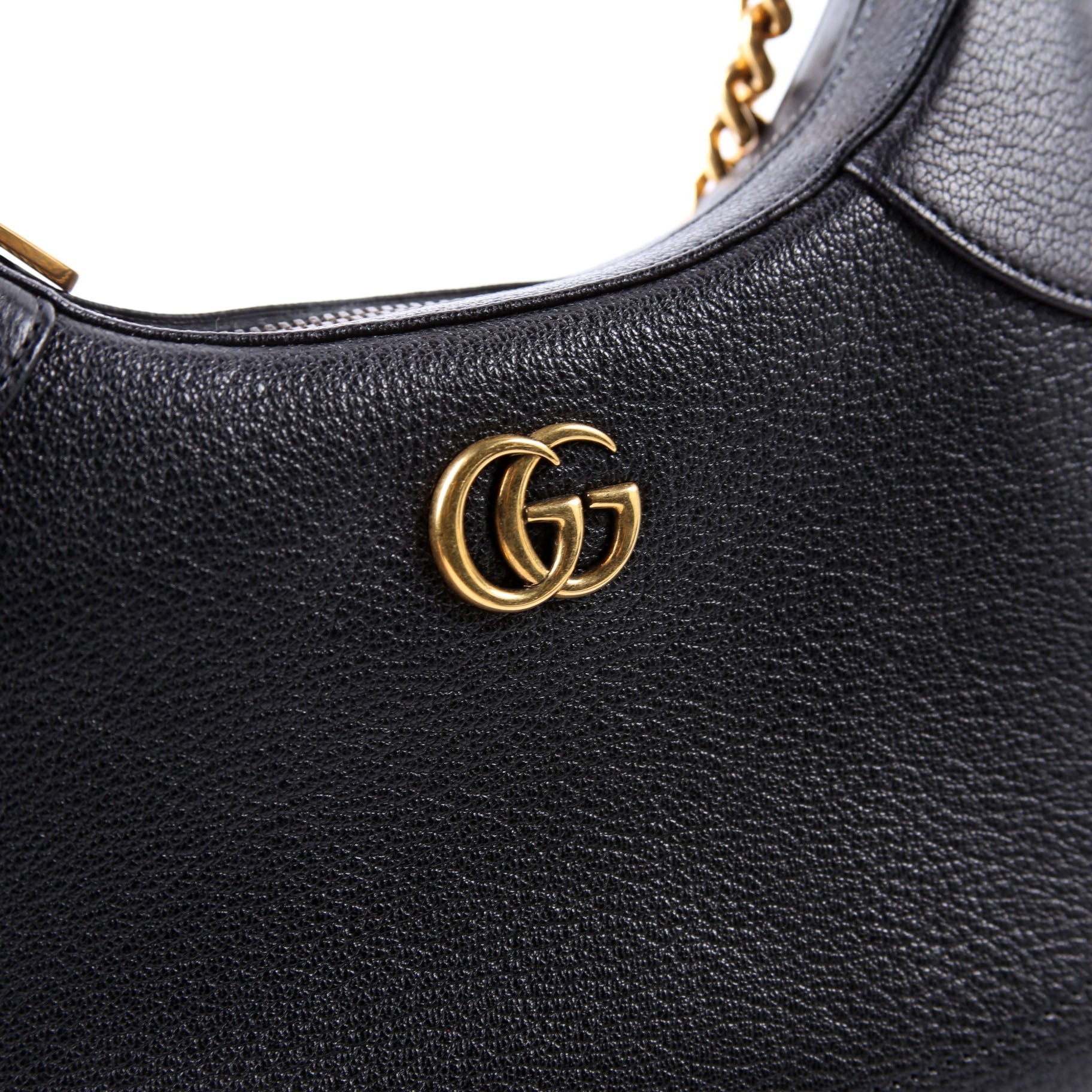 731817 Aphrodite Leather Small Shoulder Bag Black