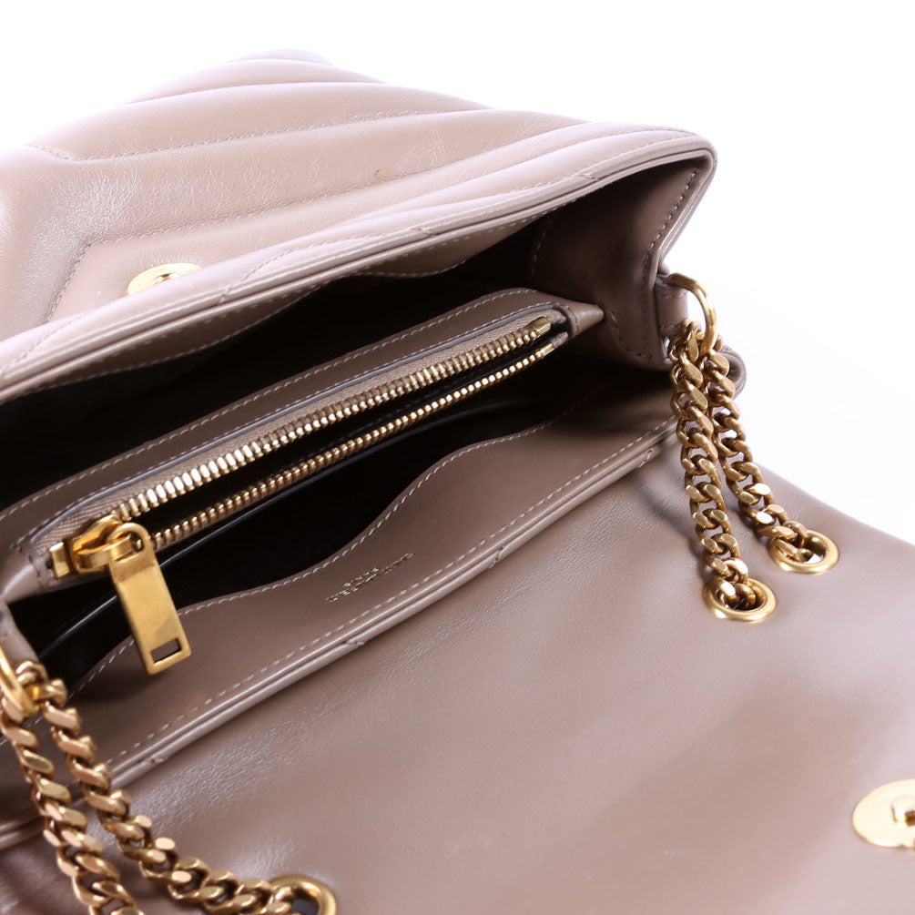 SAINT LAURENT Loulou Satchel Small 494699 Taupe