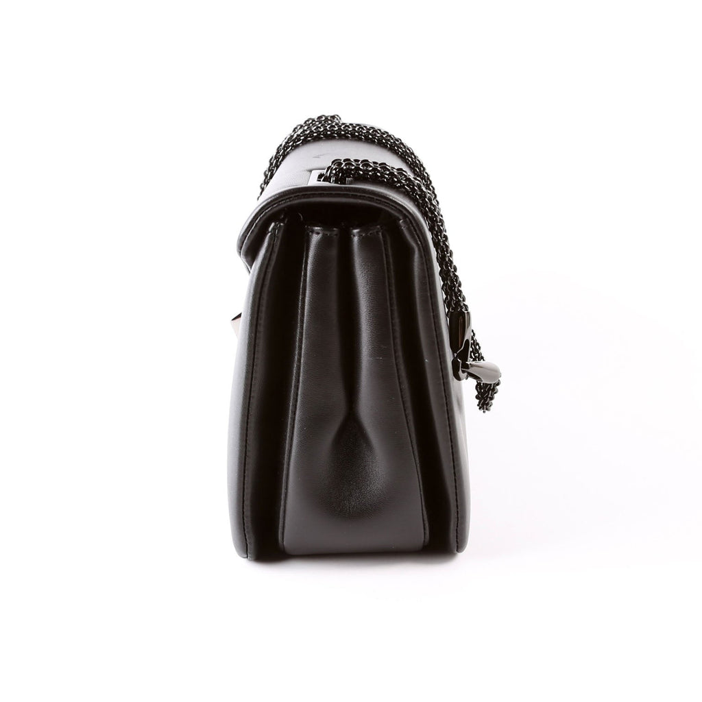 One Stud Nappa Leather Chain Shoulder Bag Black