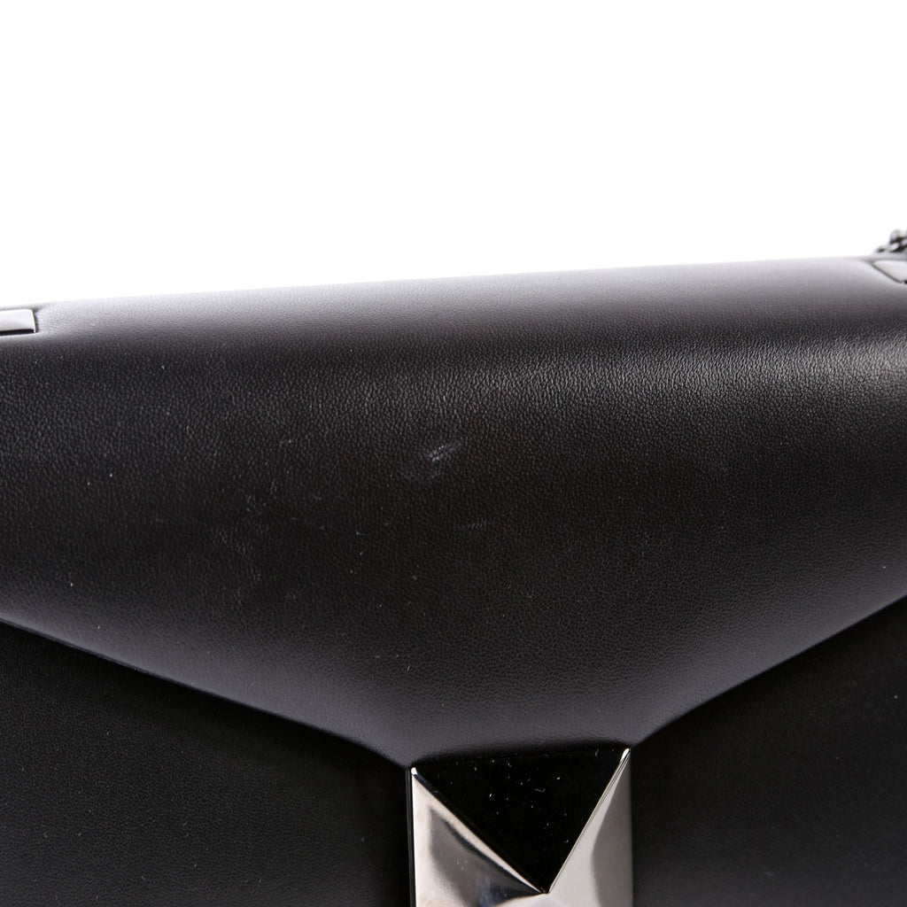One Stud Nappa Leather Chain Shoulder Bag Black