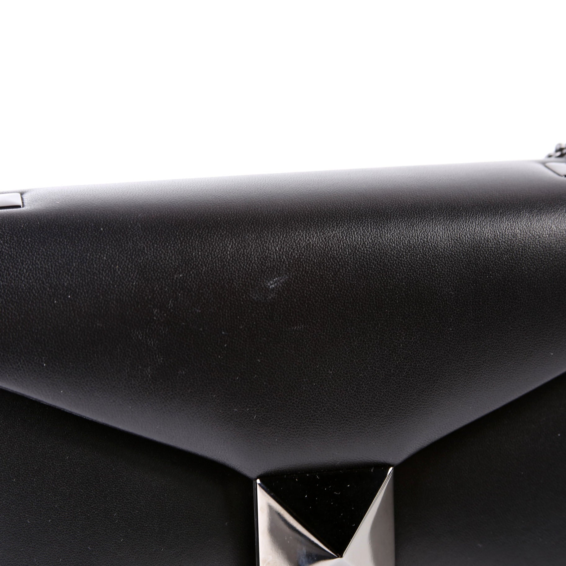 One Stud Nappa Leather Chain Shoulder Bag Black