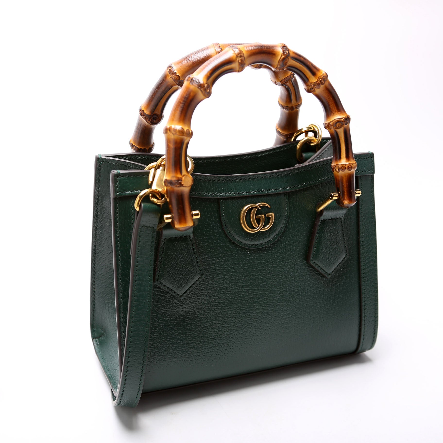 702732 Diana Mini Tote Cuir Green