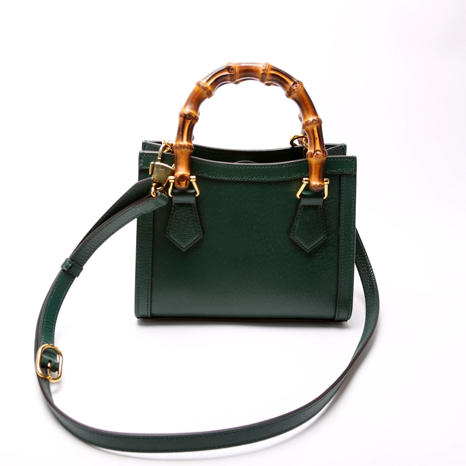 702732 Diana Mini Tote Cuir Green