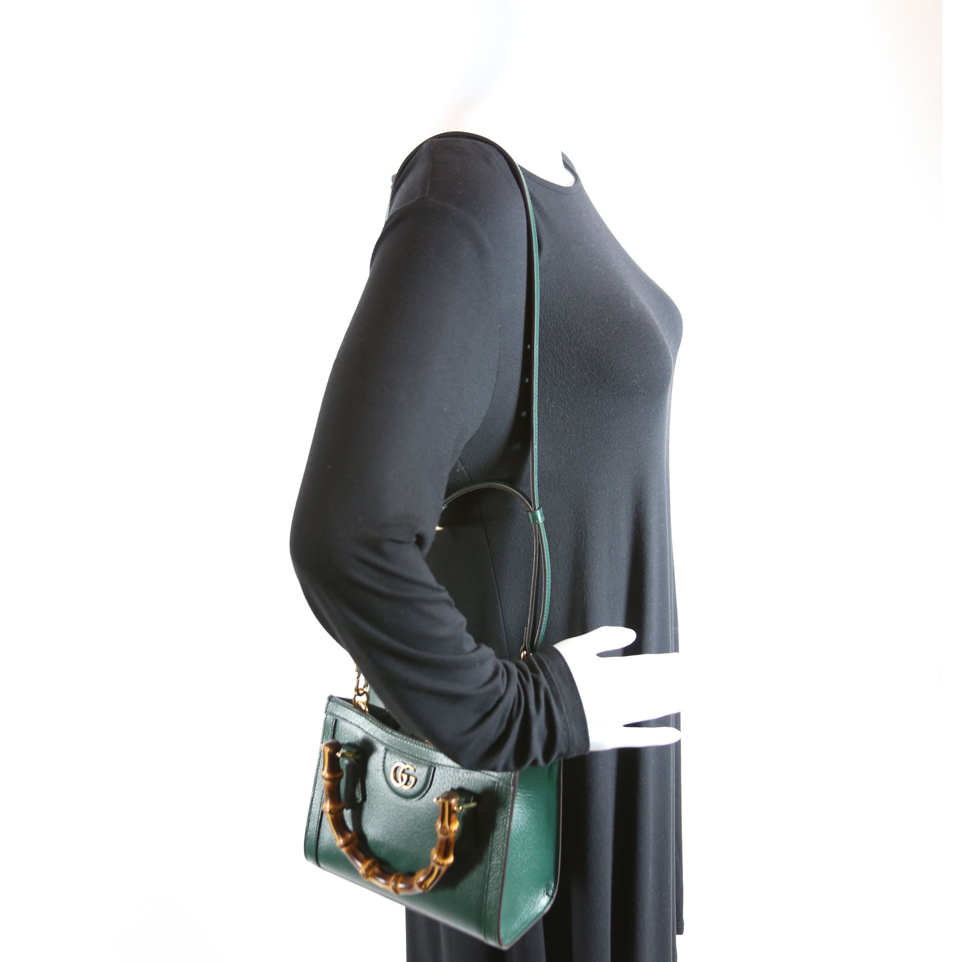 702732 Diana Mini Tote Cuir Green