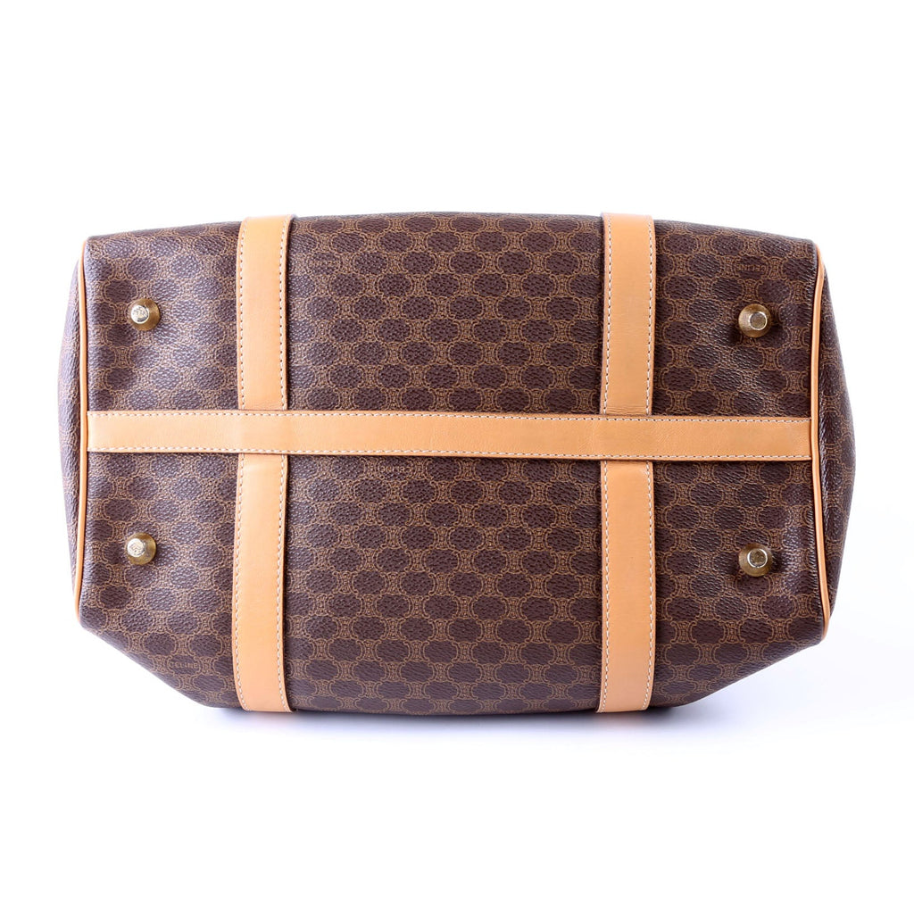 Vintage Leather/Canvas Boston Bag