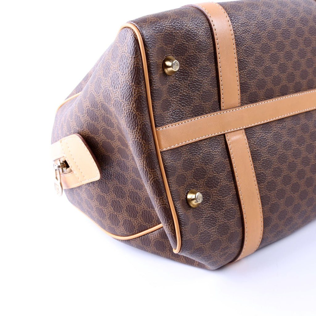 Vintage Leather/Canvas Boston Bag