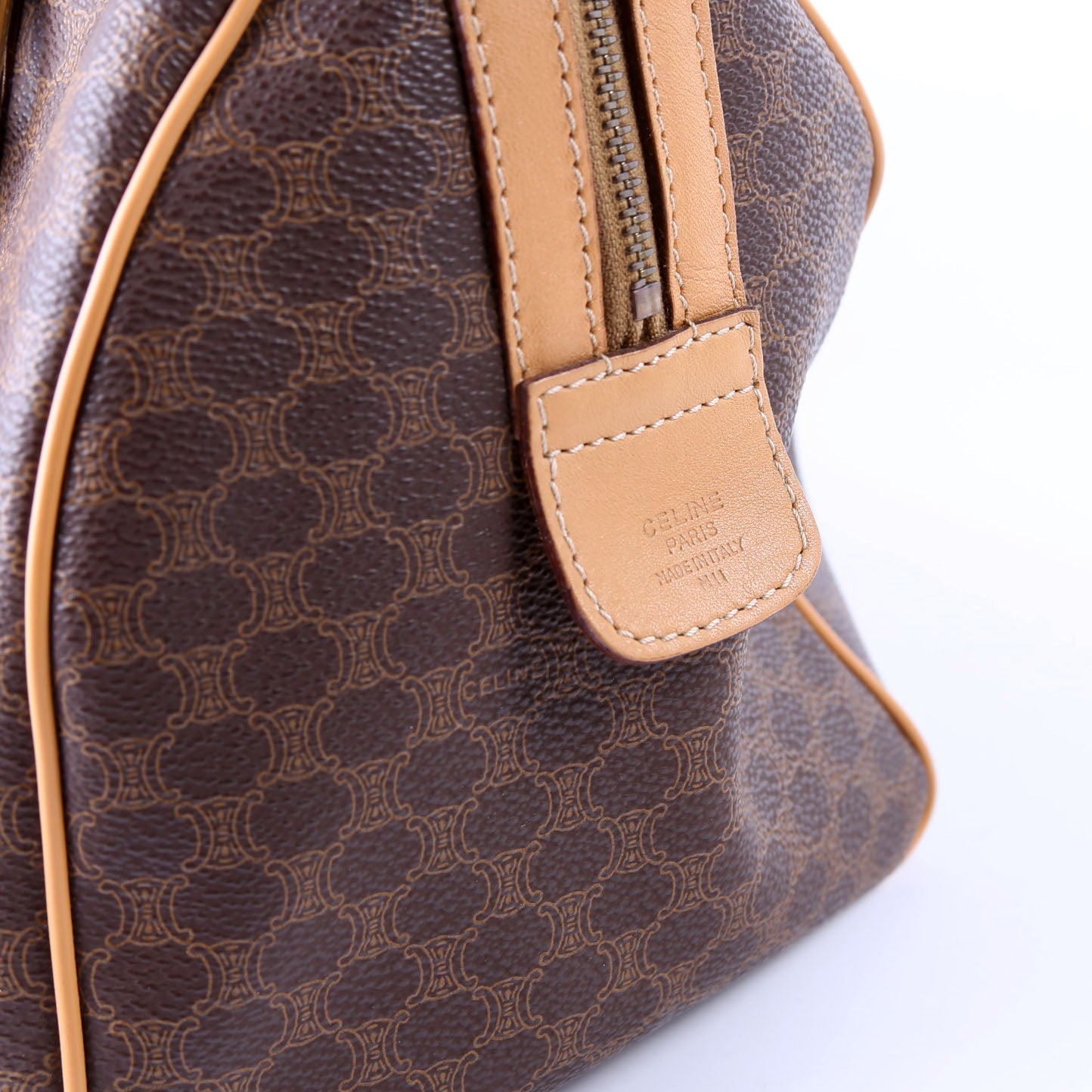 Vintage Leather/Canvas Boston Bag