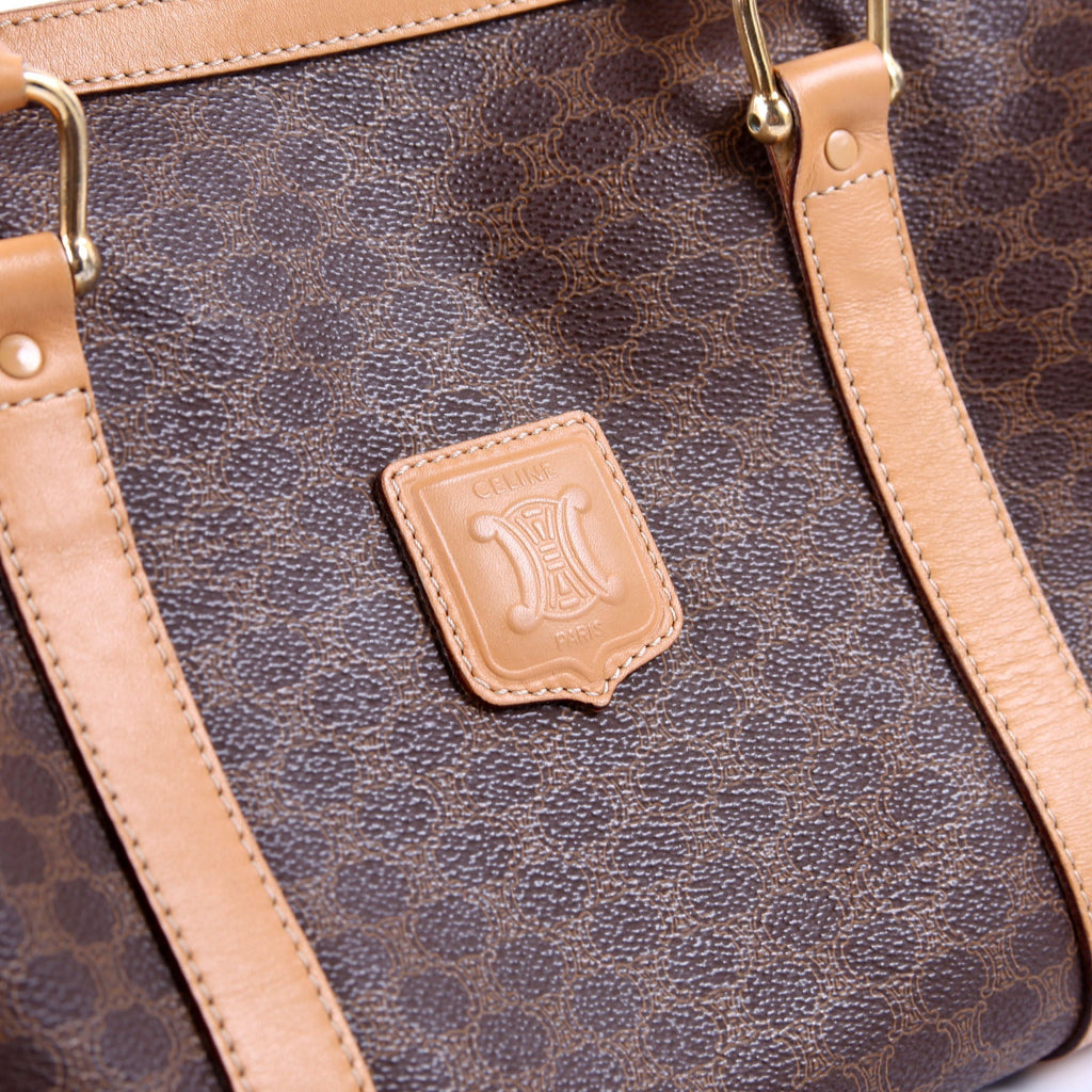 Vintage Leather/Canvas Boston Bag
