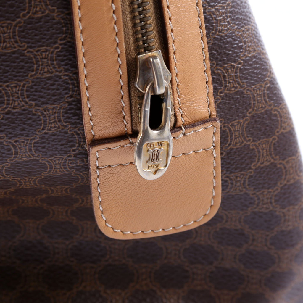 Vintage Leather/Canvas Boston Bag